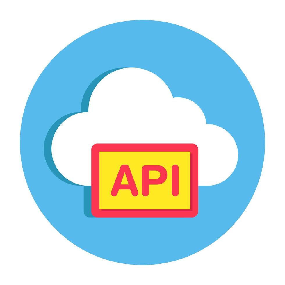 Modern design icon of cloud api vector