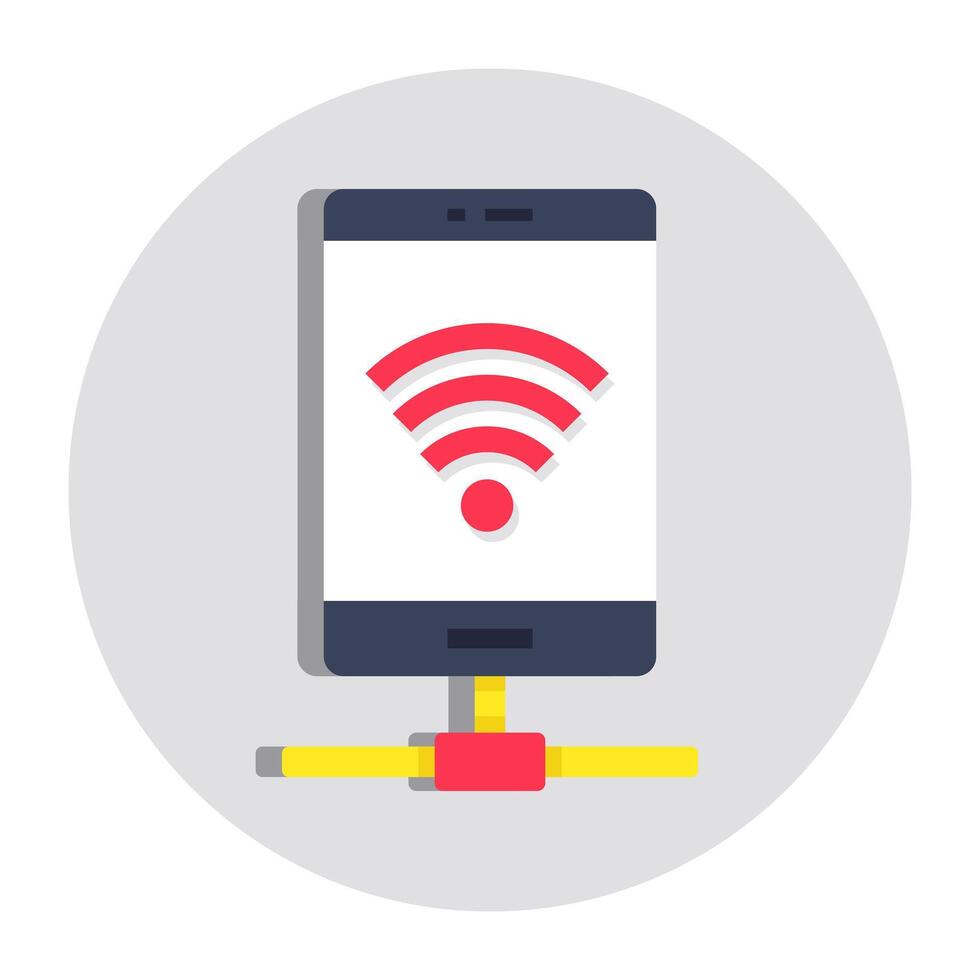 Creative design icon of mobile wifi vector