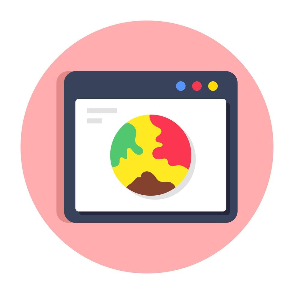 An Icon design of web globe vector