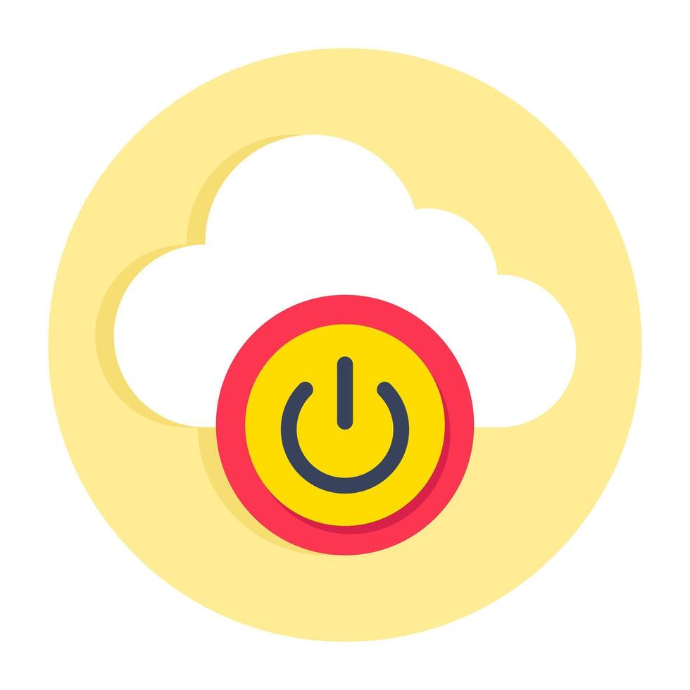 Modern design icon of cloud power off vector