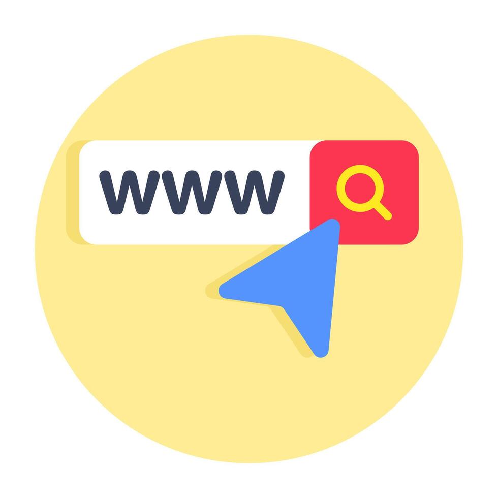 A beautiful design icon of search www vector