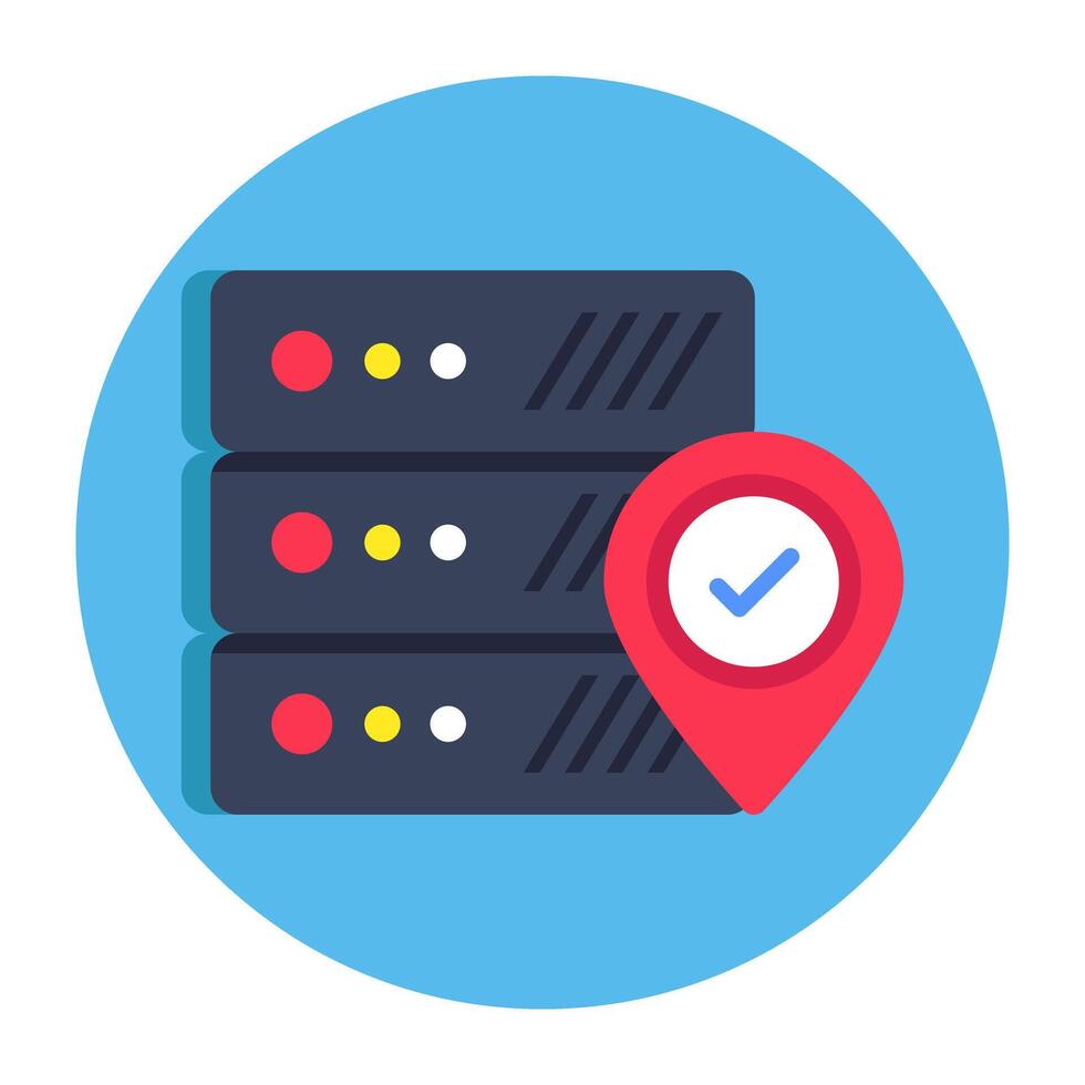 Creative design icon of database location vector