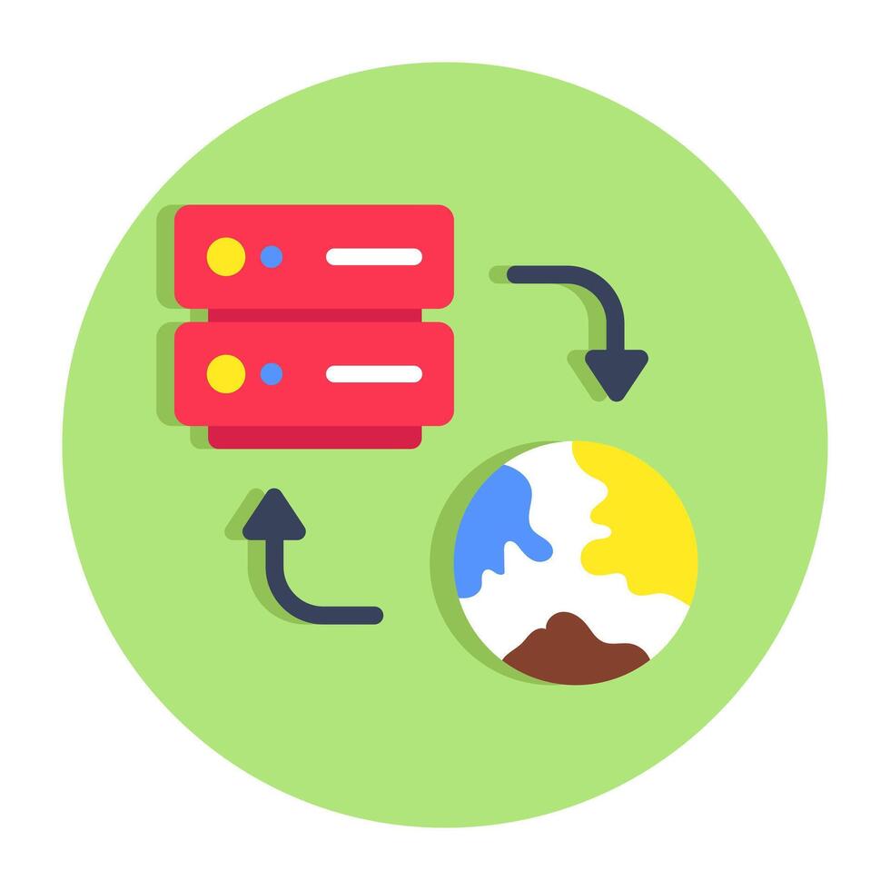 Premium design icon of global data transfer vector
