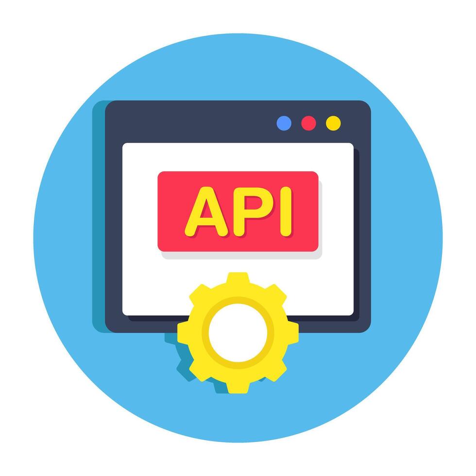 Creative design icon of web api vector