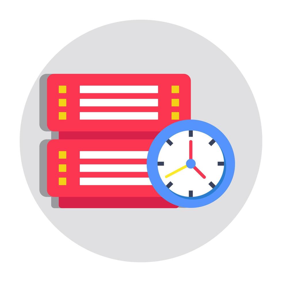 A beautiful design icon of server history vector