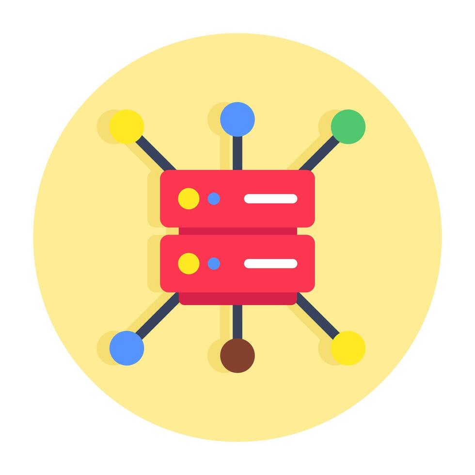 An Icon design of server networking vector