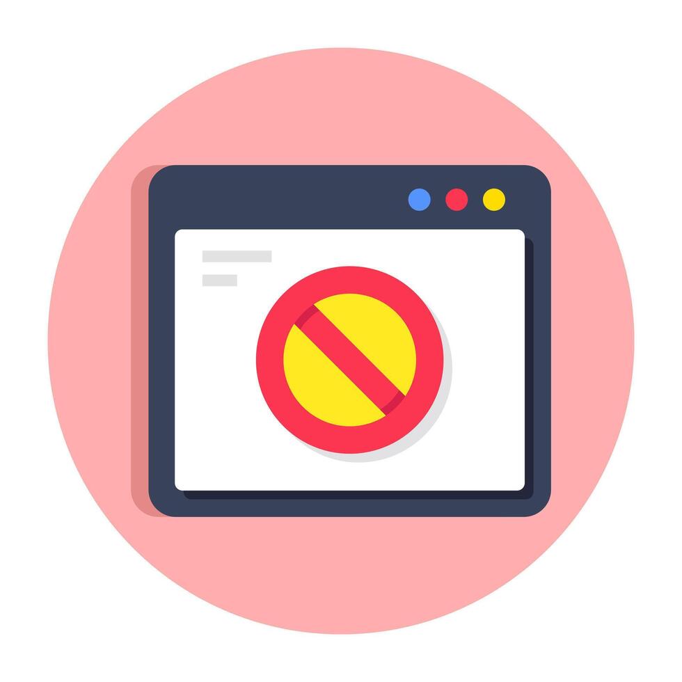 An Icon design of web ban vector