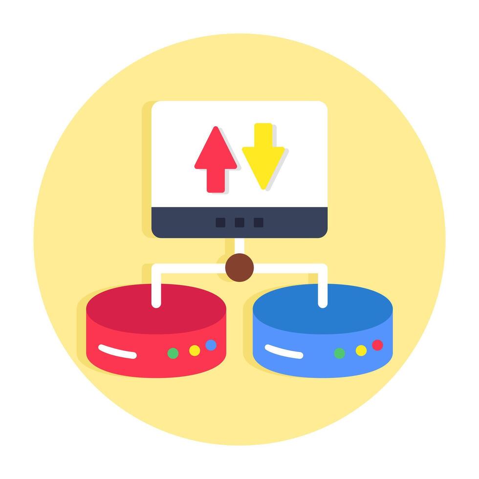 Creative design icon of server network upload vector
