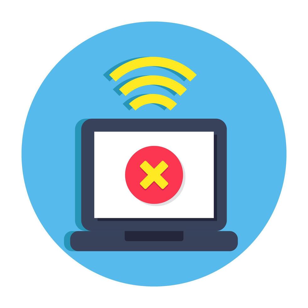 Premium design icon of no laptop vector