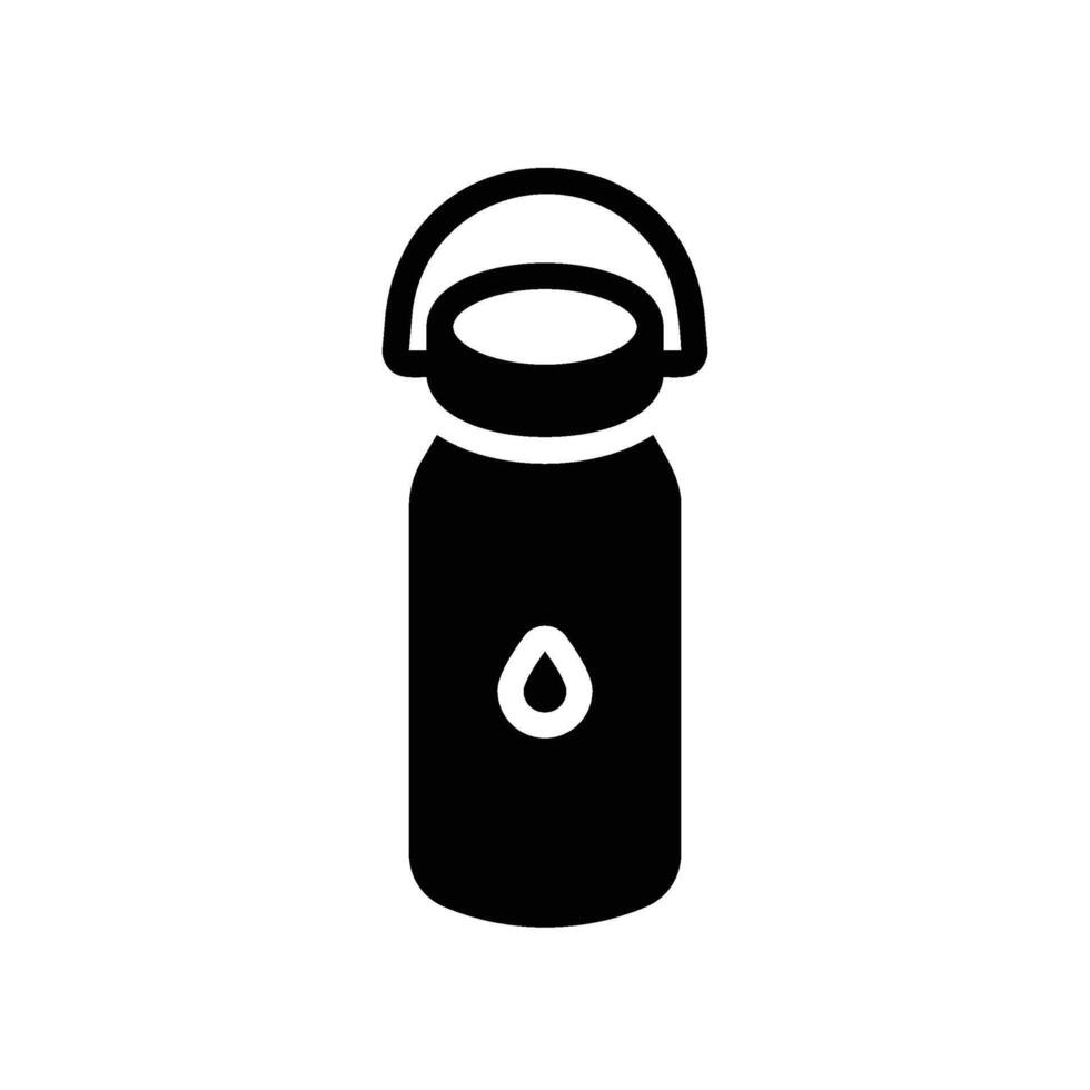 bottle Glyph Icon White Background vector