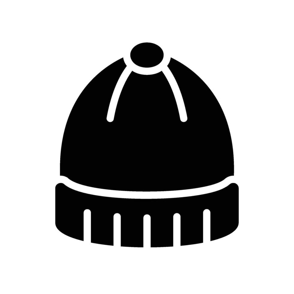 hat Glyph Icon White Background vector