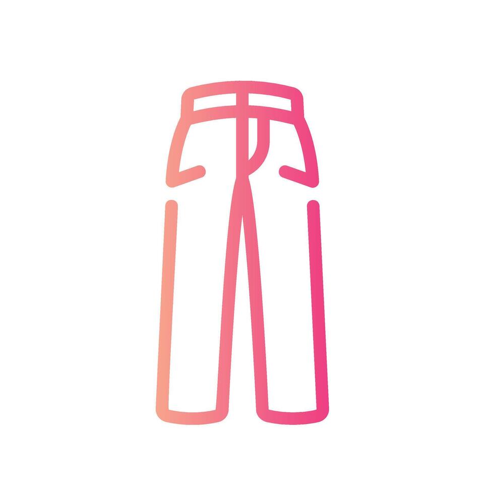 jeans Line Gradient Icon White Background vector