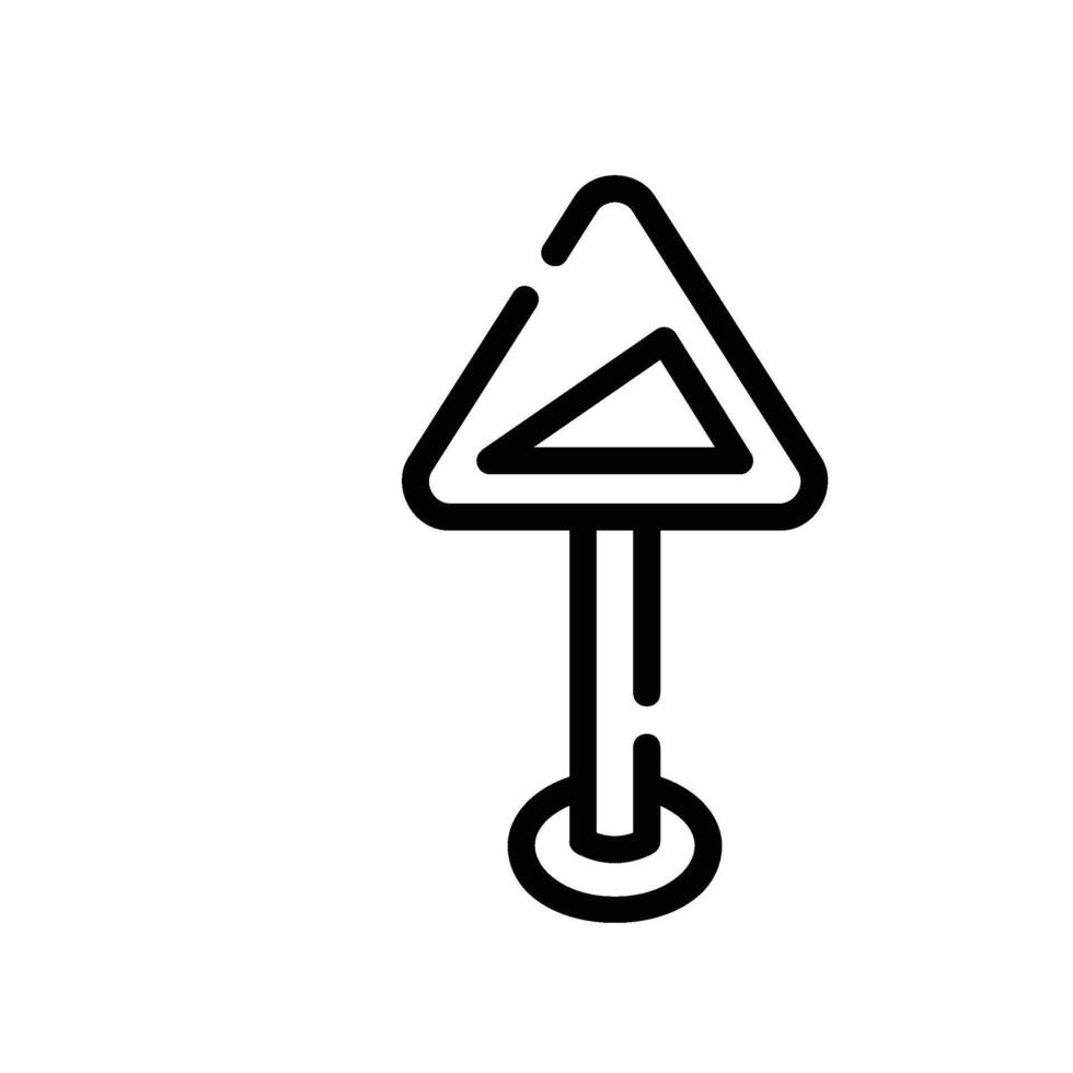 slope Line Icon White Background vector