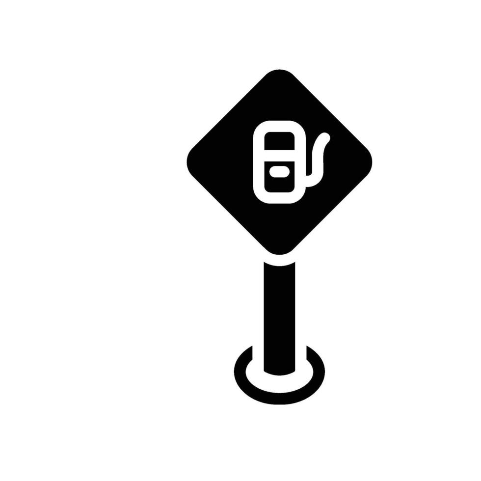 gas station Glyph Icon White Background vector