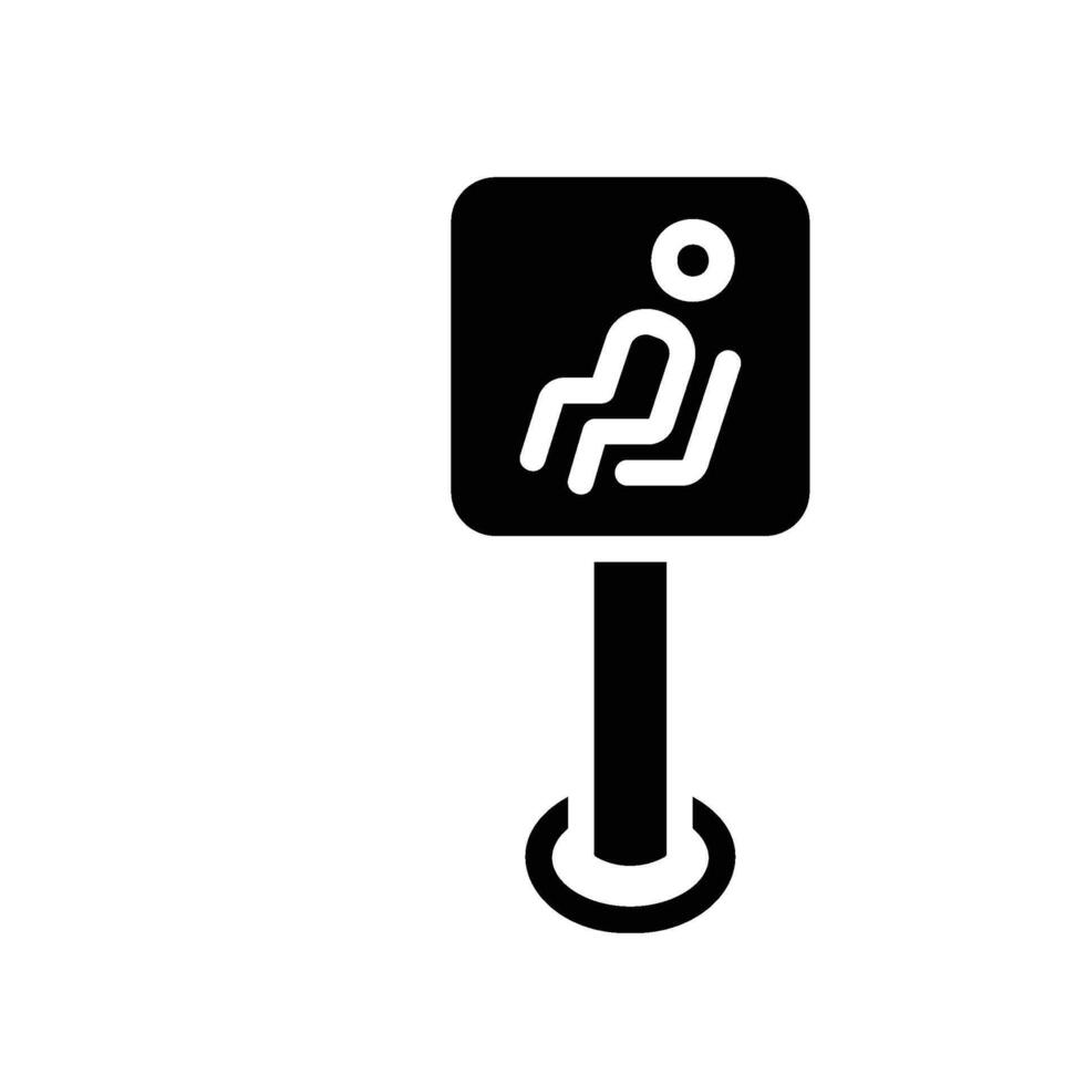 rest area Glyph Icon White Background vector