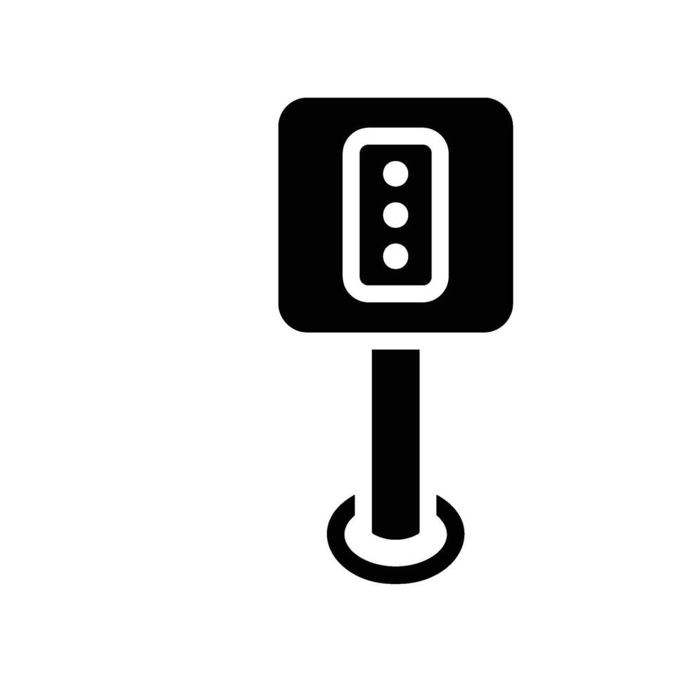 traffic lights Glyph Icon White Background vector