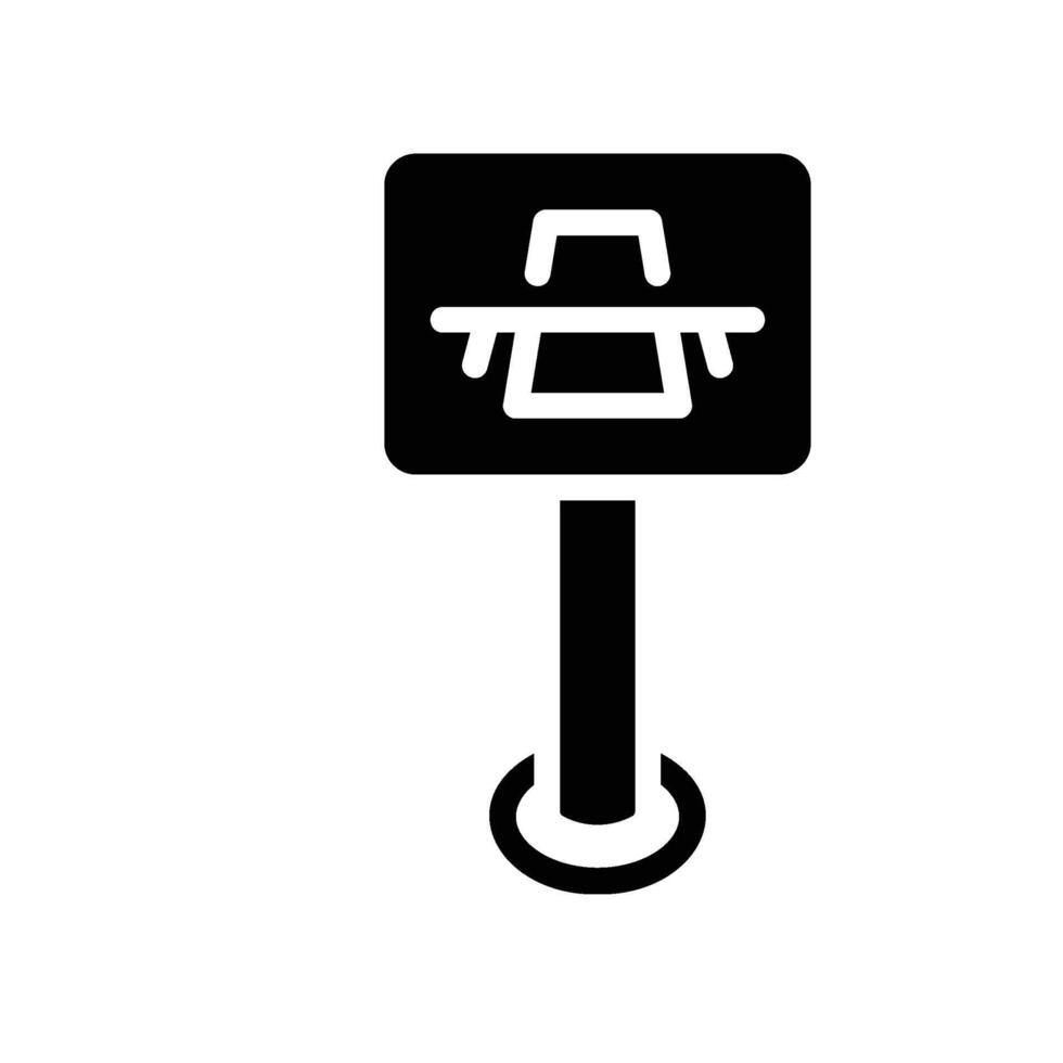 motorway Glyph Icon White Background vector