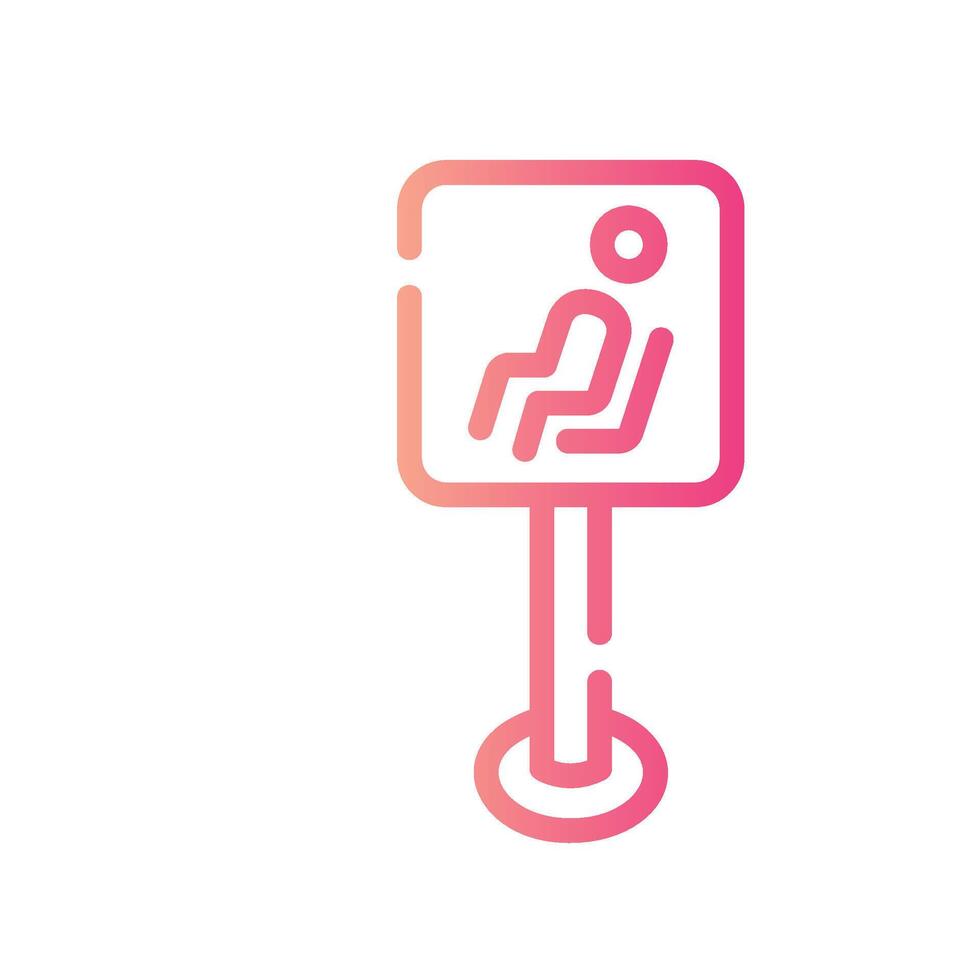 rest area Line Gradient Icon White Background vector