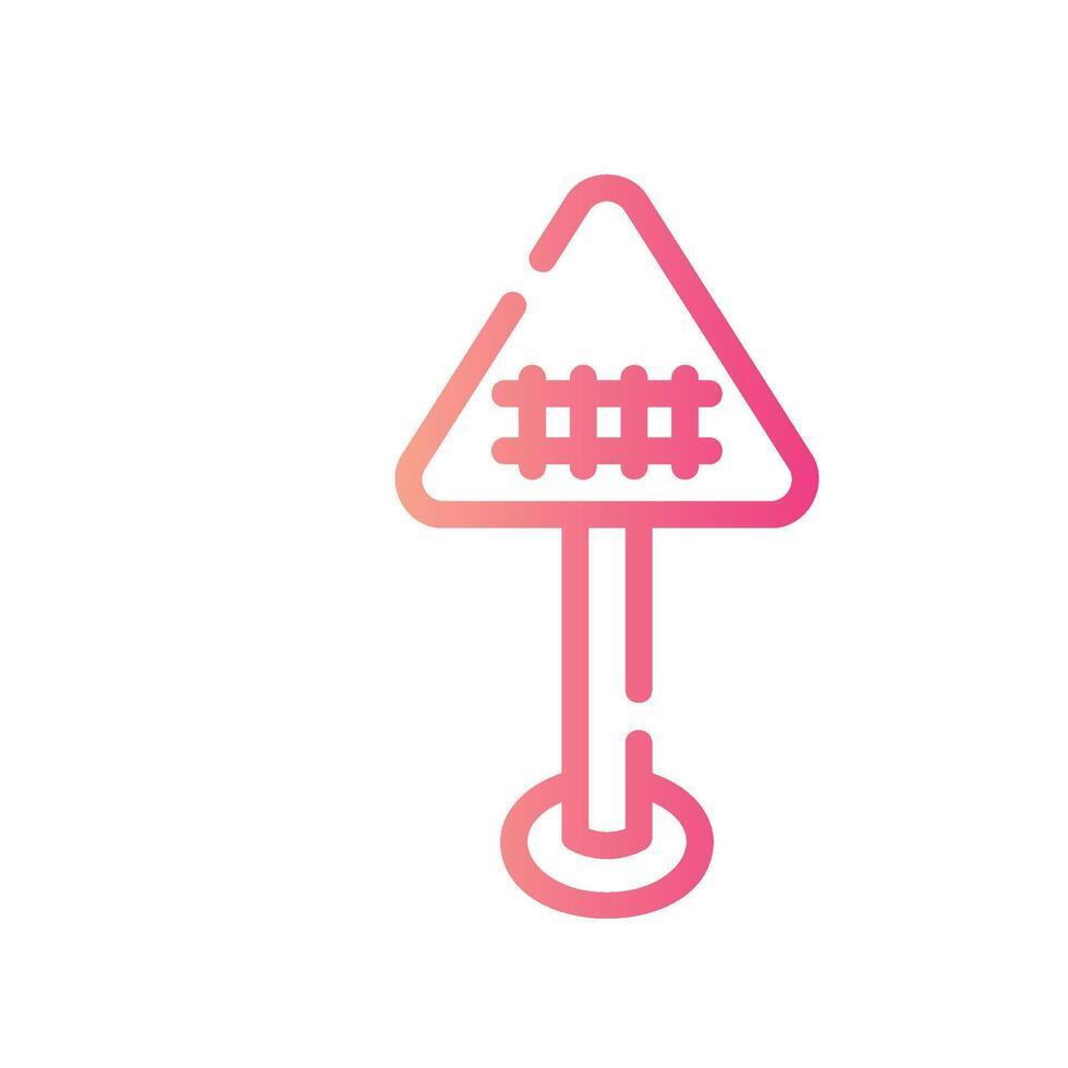 emergency stop Line Gradient Icon White Background vector