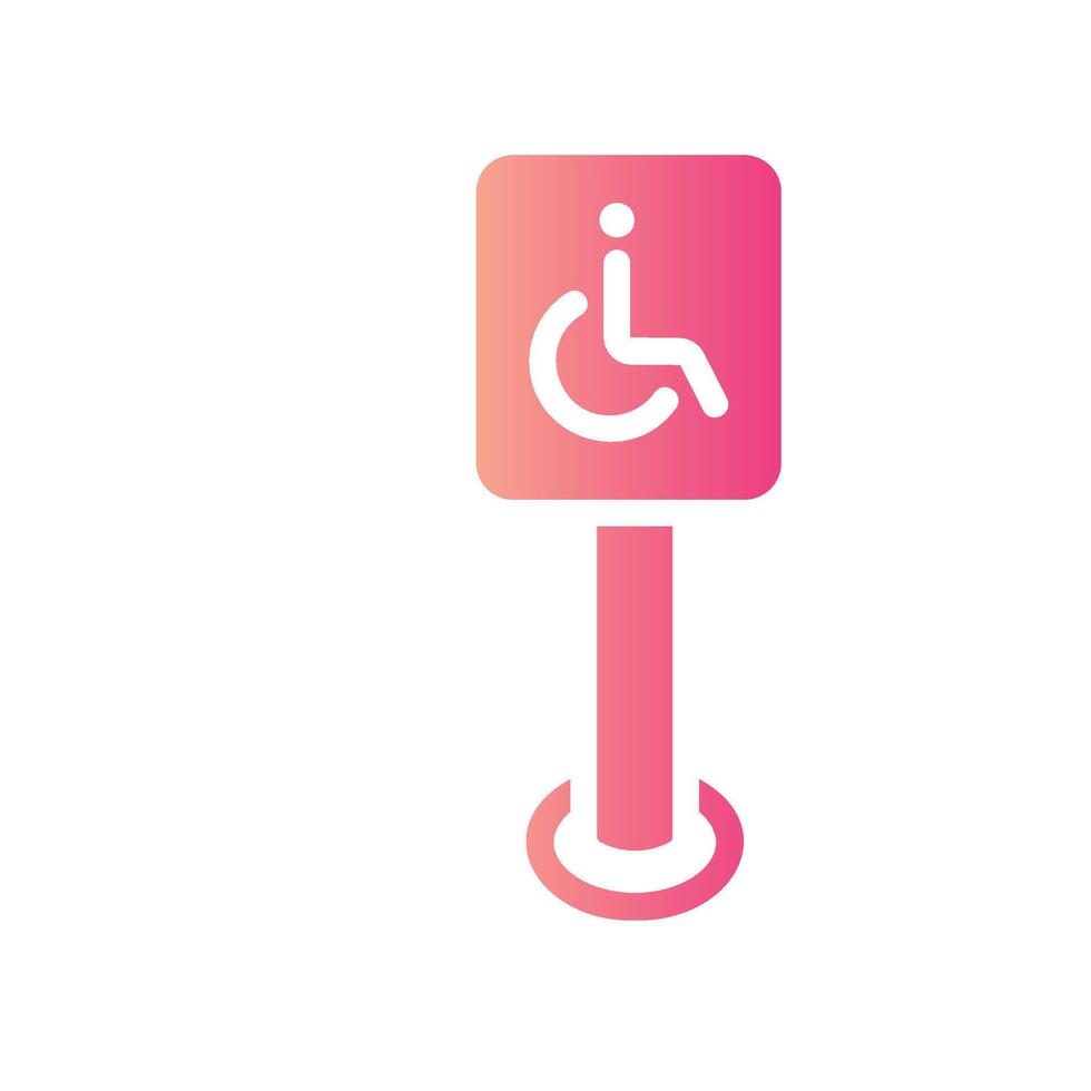 disabled Flat Gradient Icon White Background vector