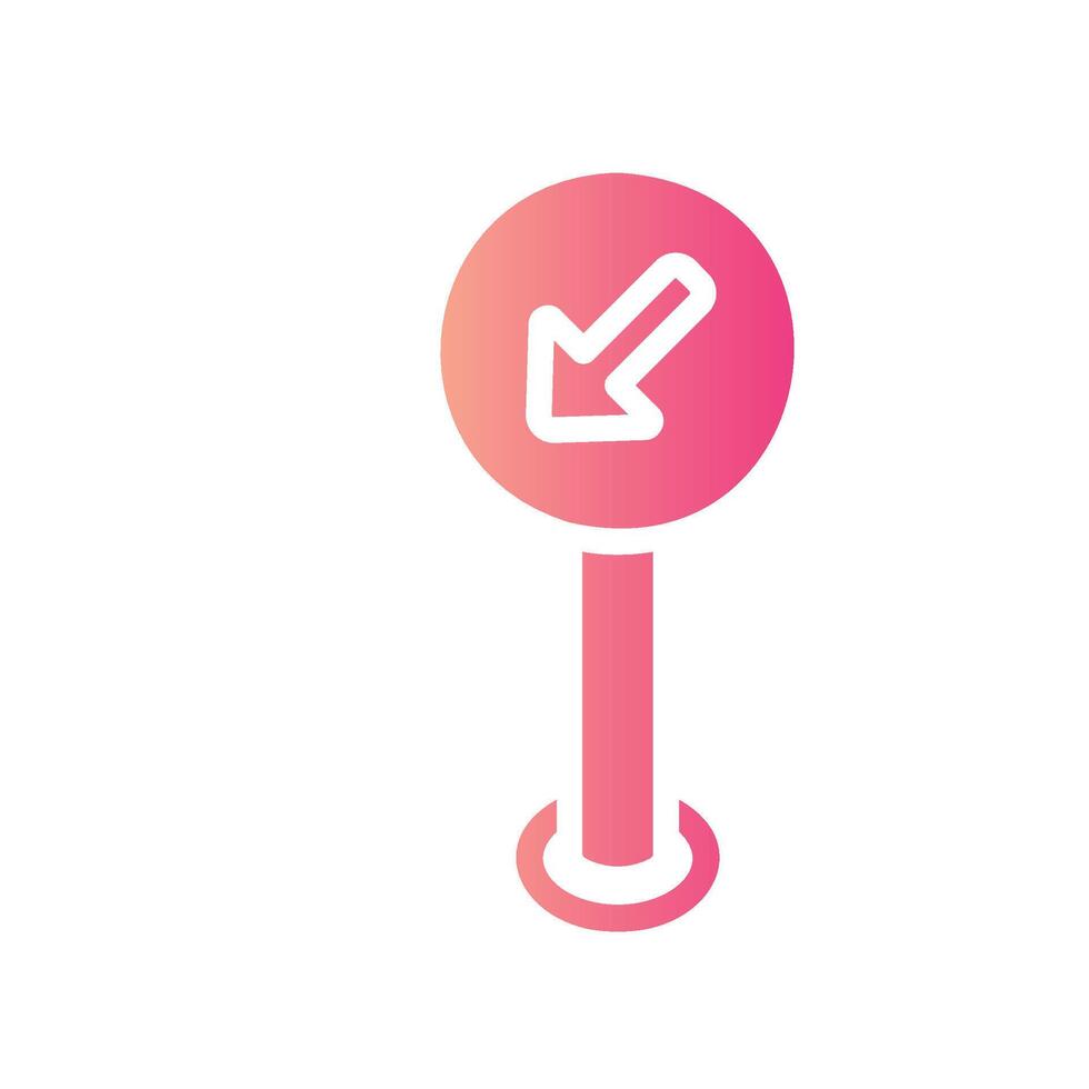 keep left Flat Gradient Icon White Background vector