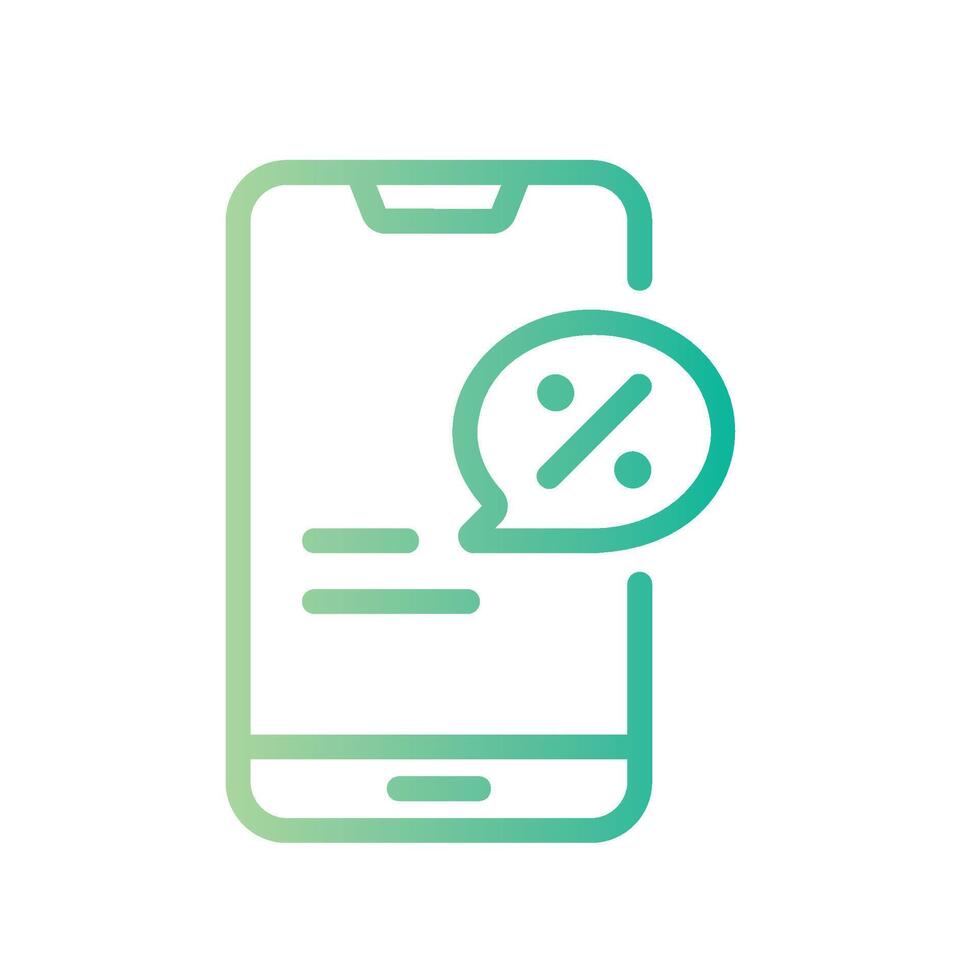 phone call Line Gradient Icon White Background vector