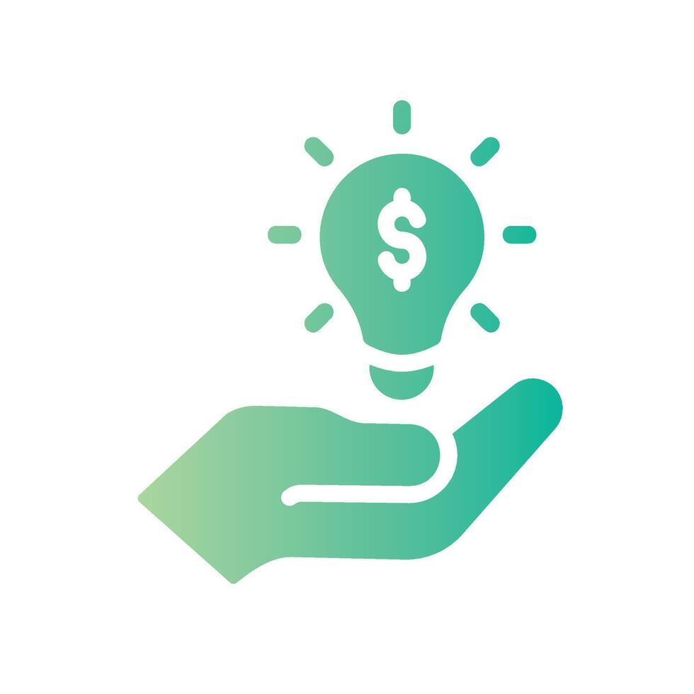 solution Flat Gradient Icon White Background vector