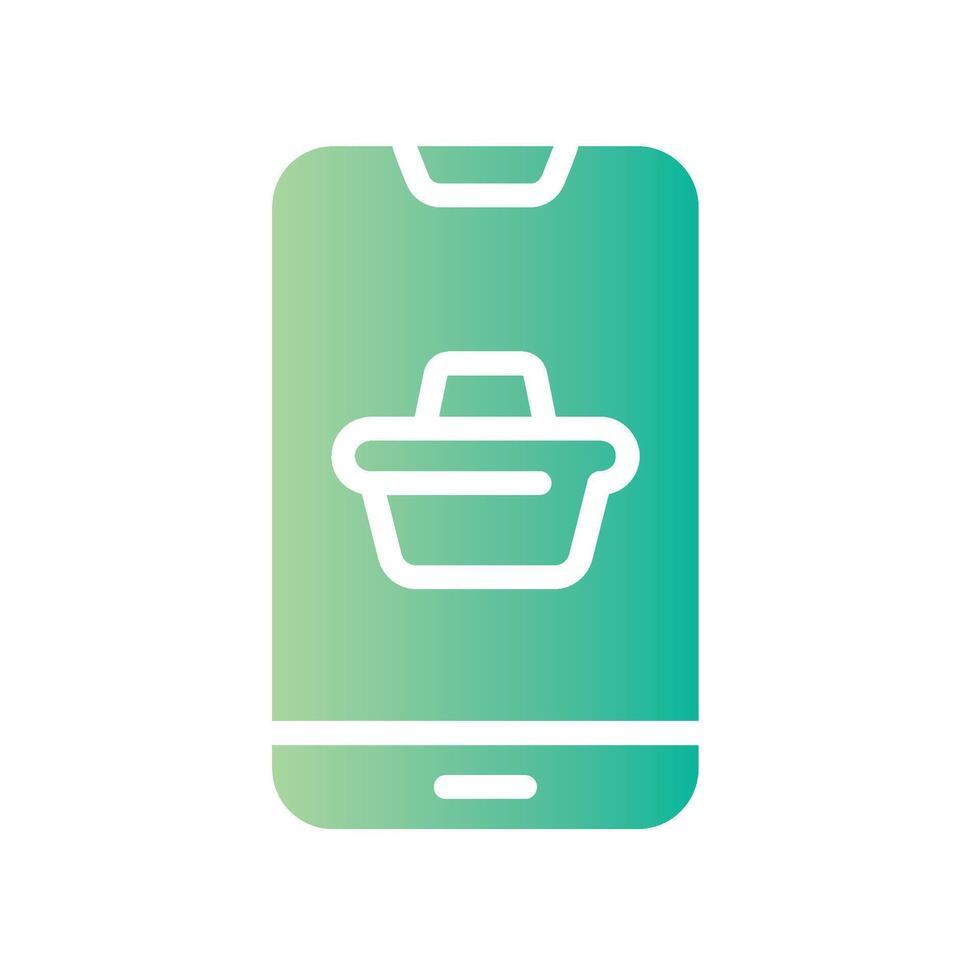 ecommerce Flat Gradient Icon White Background vector