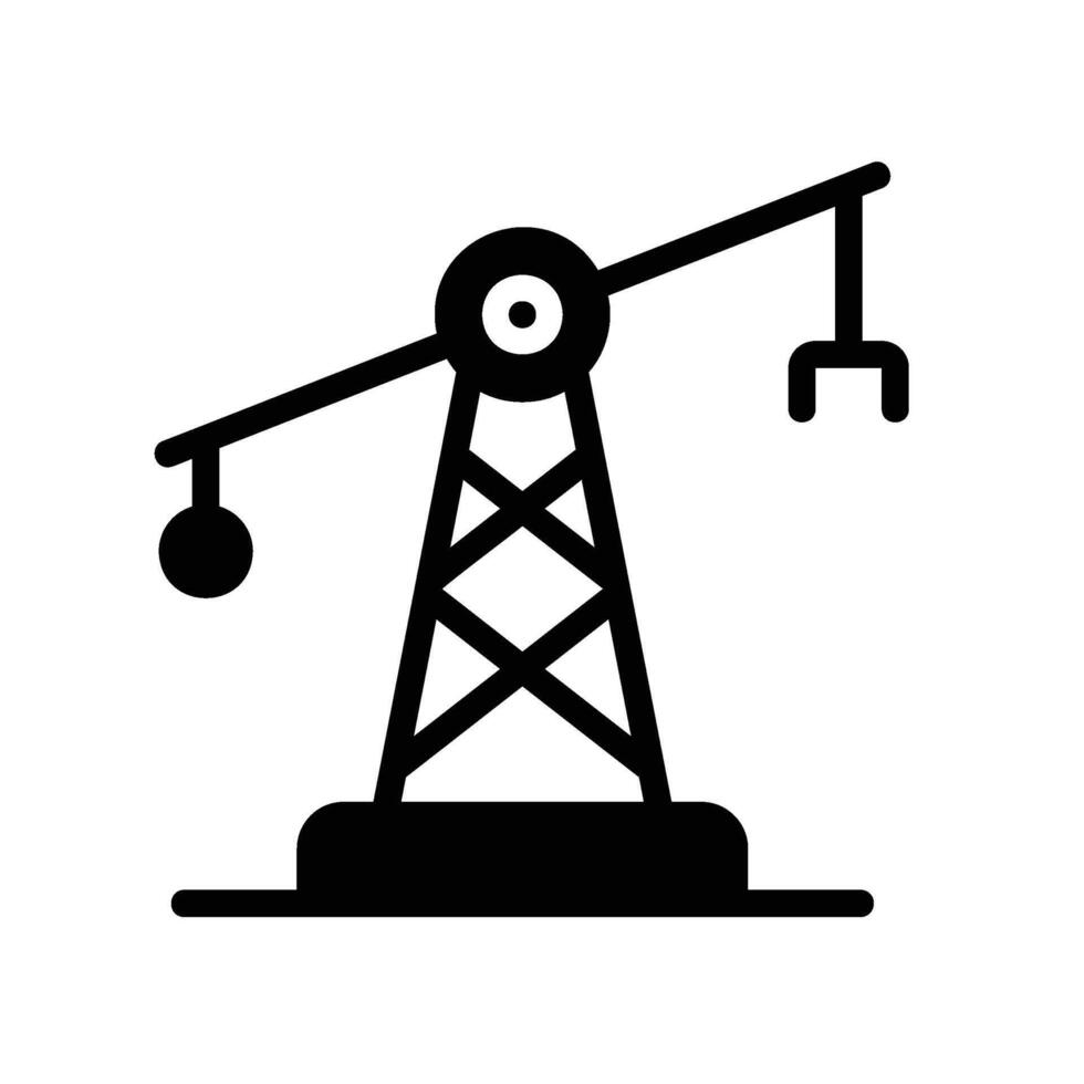 oil pump Glyph Icon White Background vector