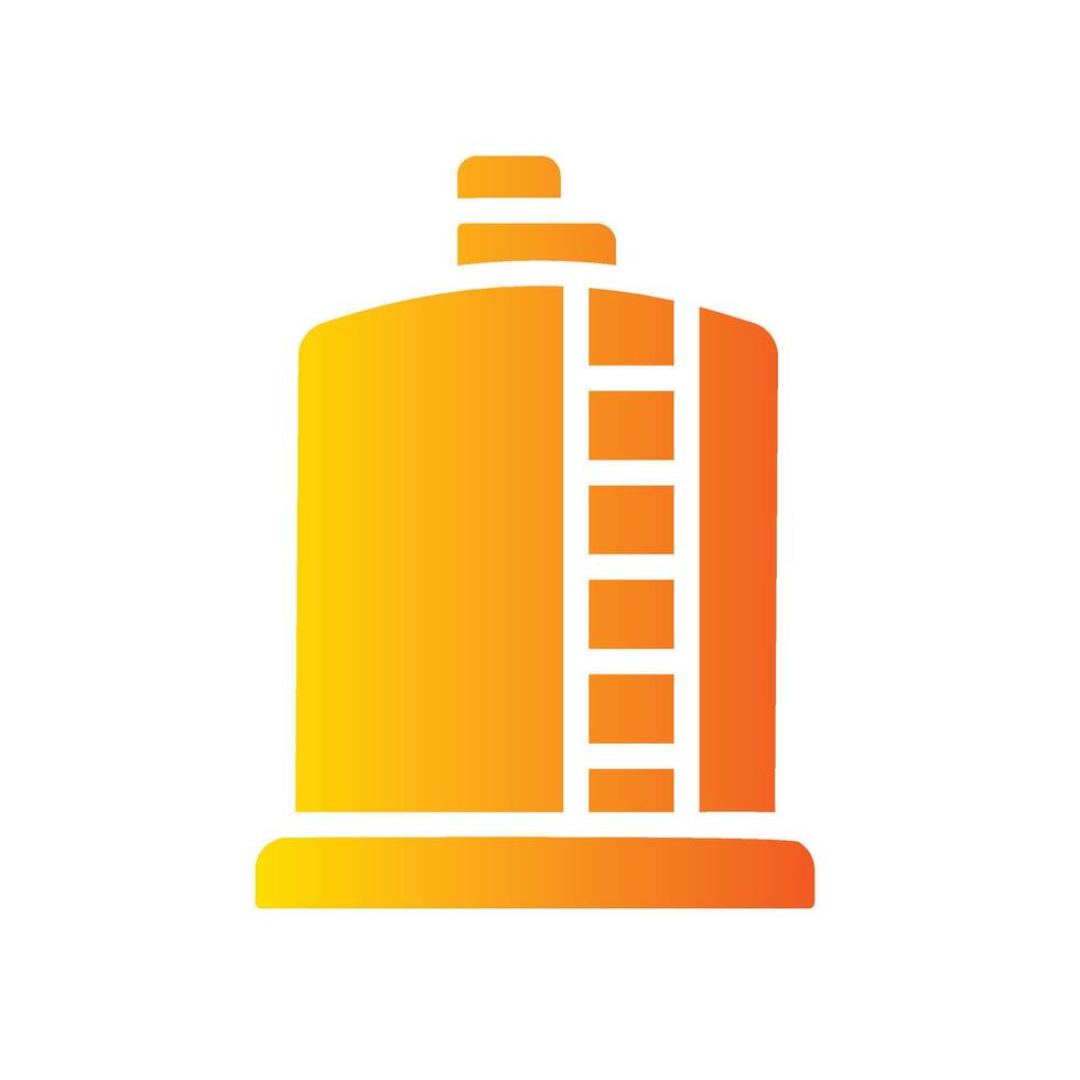 oil tank Flat Gradient Icon White Background vector