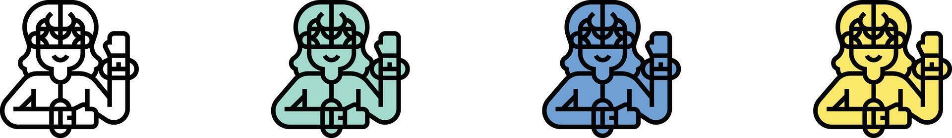tracking icon. Outline, Green, Blue and Yellow Style Design Isolated On White Background vector