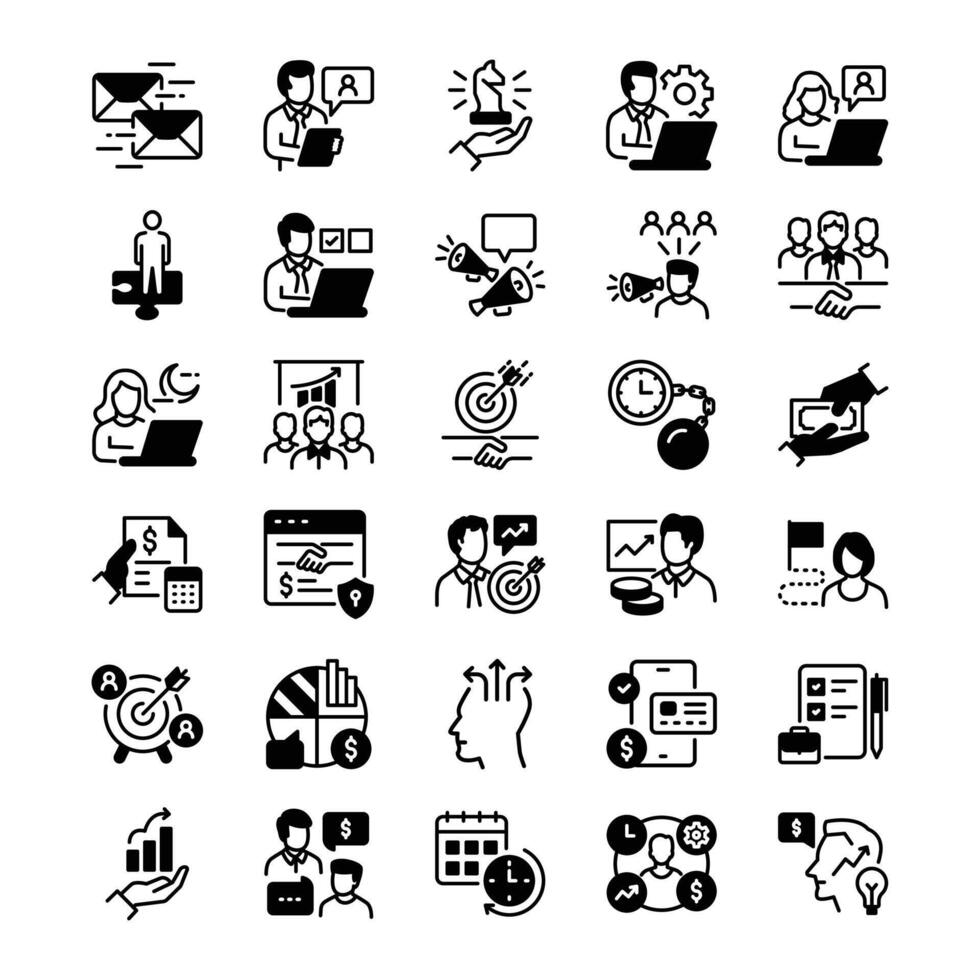 Business Management icons vector
