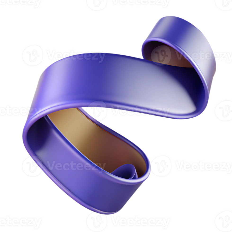 Purple Swirl 3D Render png