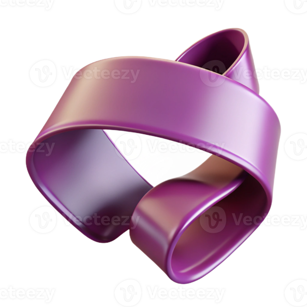Purple 3D Abstract Twisted Shape Background png