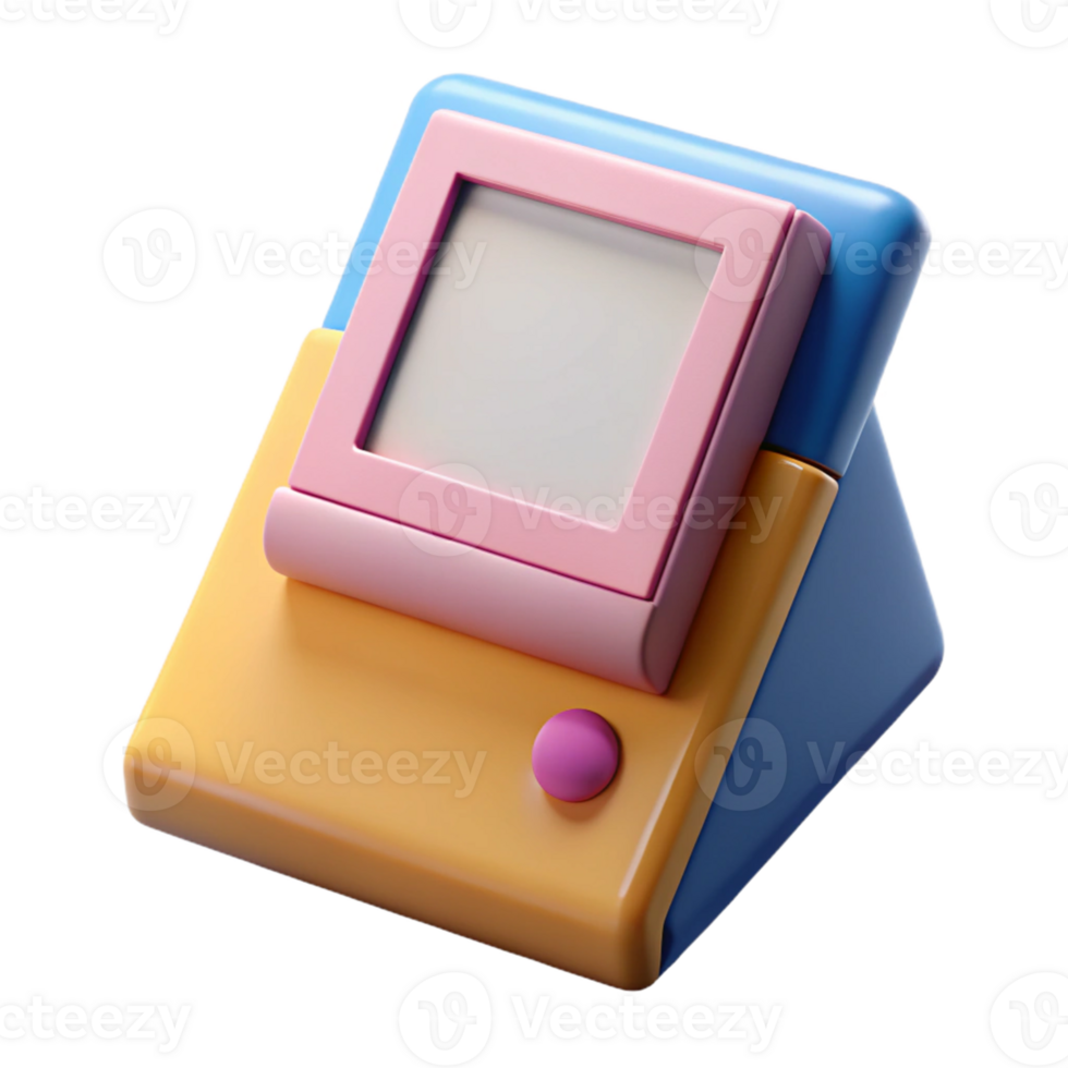 Pastel 3D Render of a Retro Device png