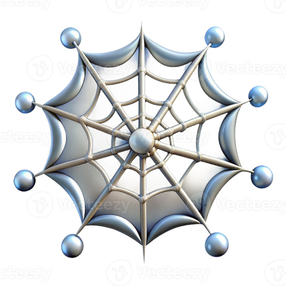 3D Render Silver Web Abstract Background png