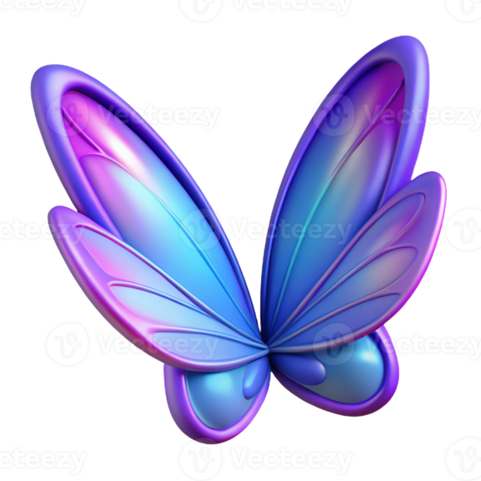 Vibrant 3D Butterfly Illustration png