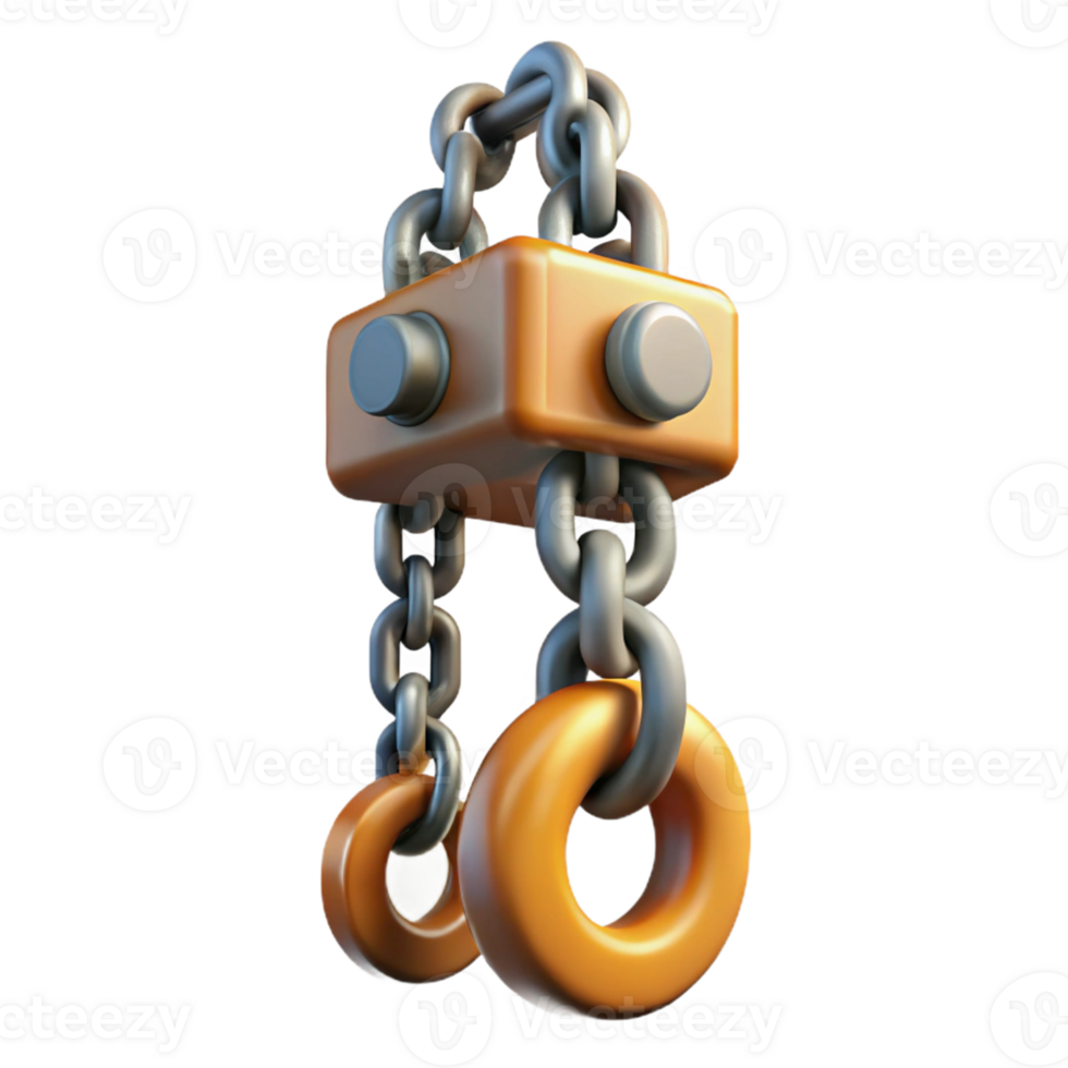 3D Render Chain Hoist Illustration png