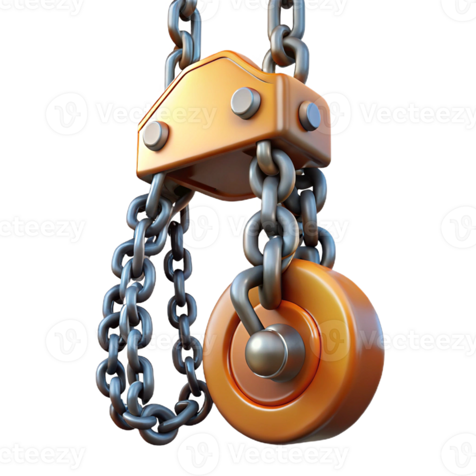 3D Render Chain Hoist Illustration png