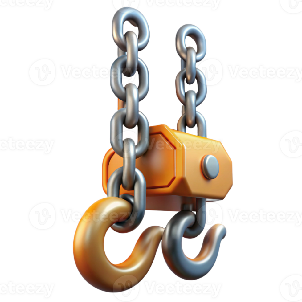3D Render Chain Hoist Illustration png