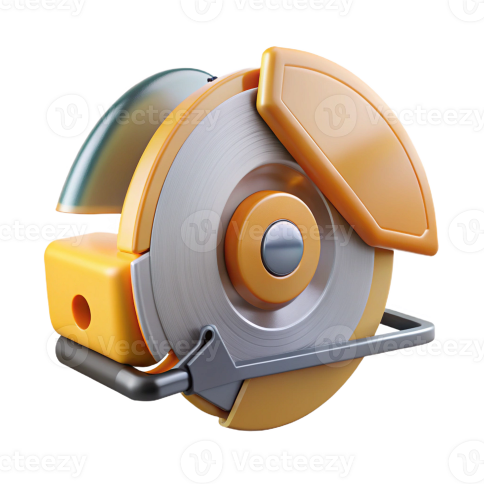 3D Render Circular Saw Illustration png