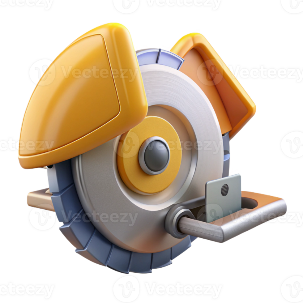 3D Render Circular Saw Illustration png