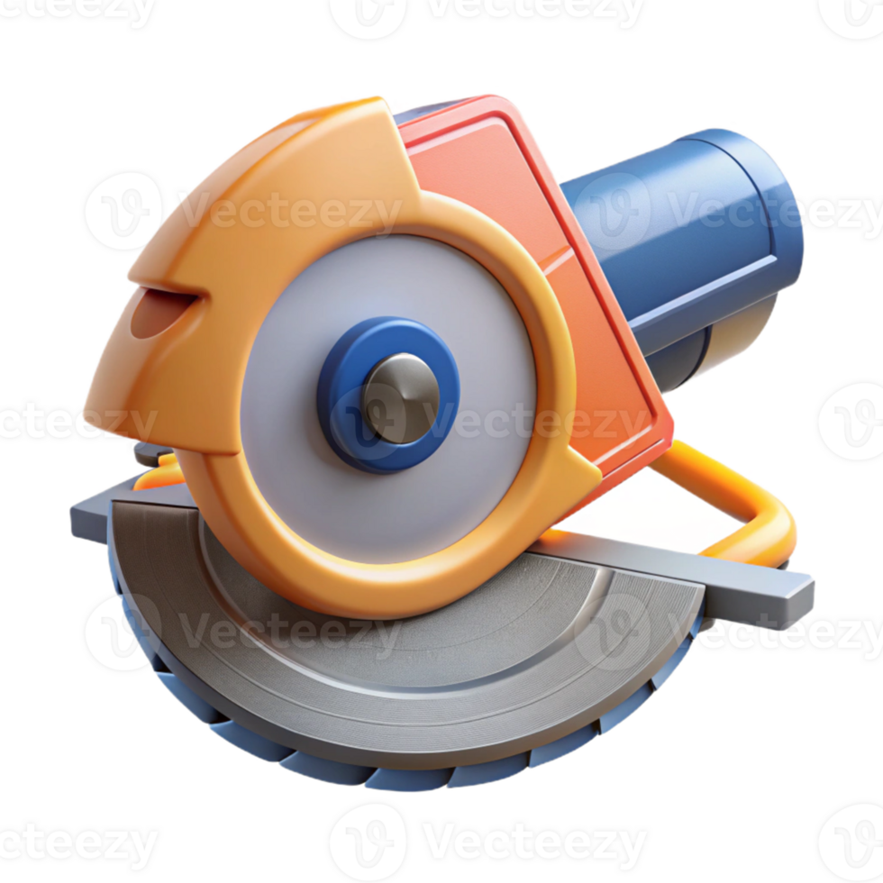 3D Render Circular Saw Tool Illustration png