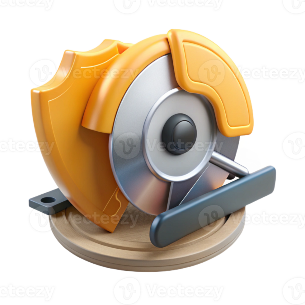 3D Render Circular Saw Illustration png