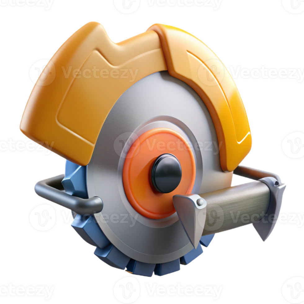3D Render Circular Saw Tool Illustration png