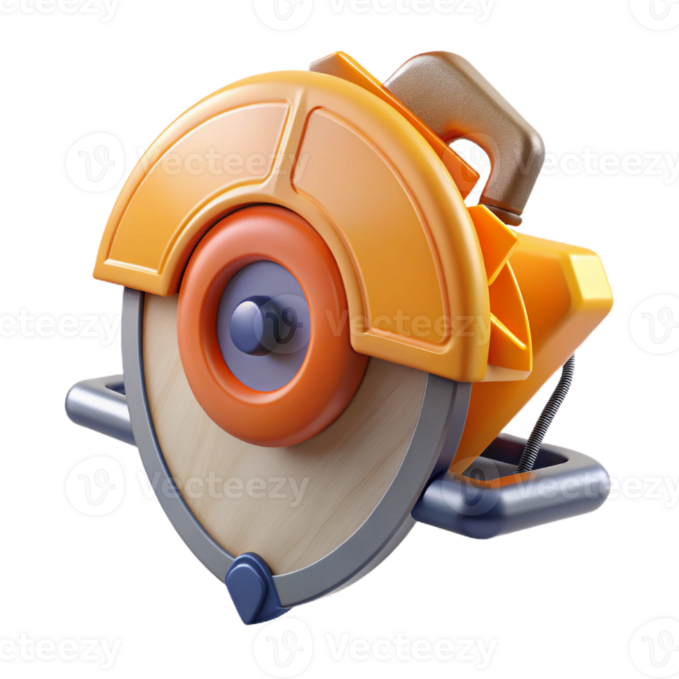 3D Render Circular Saw Illustration png
