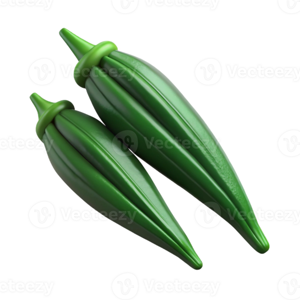 3D Render of Okra png