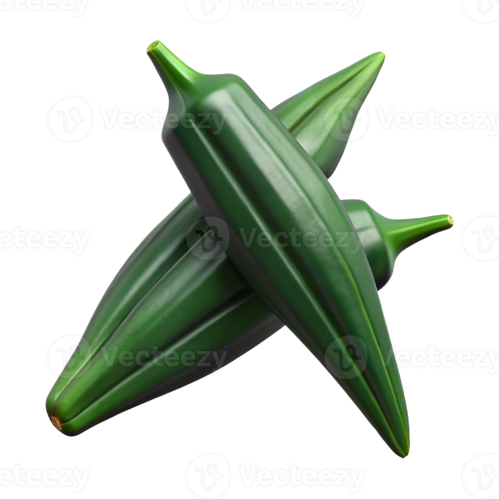 3D Render of Okra png