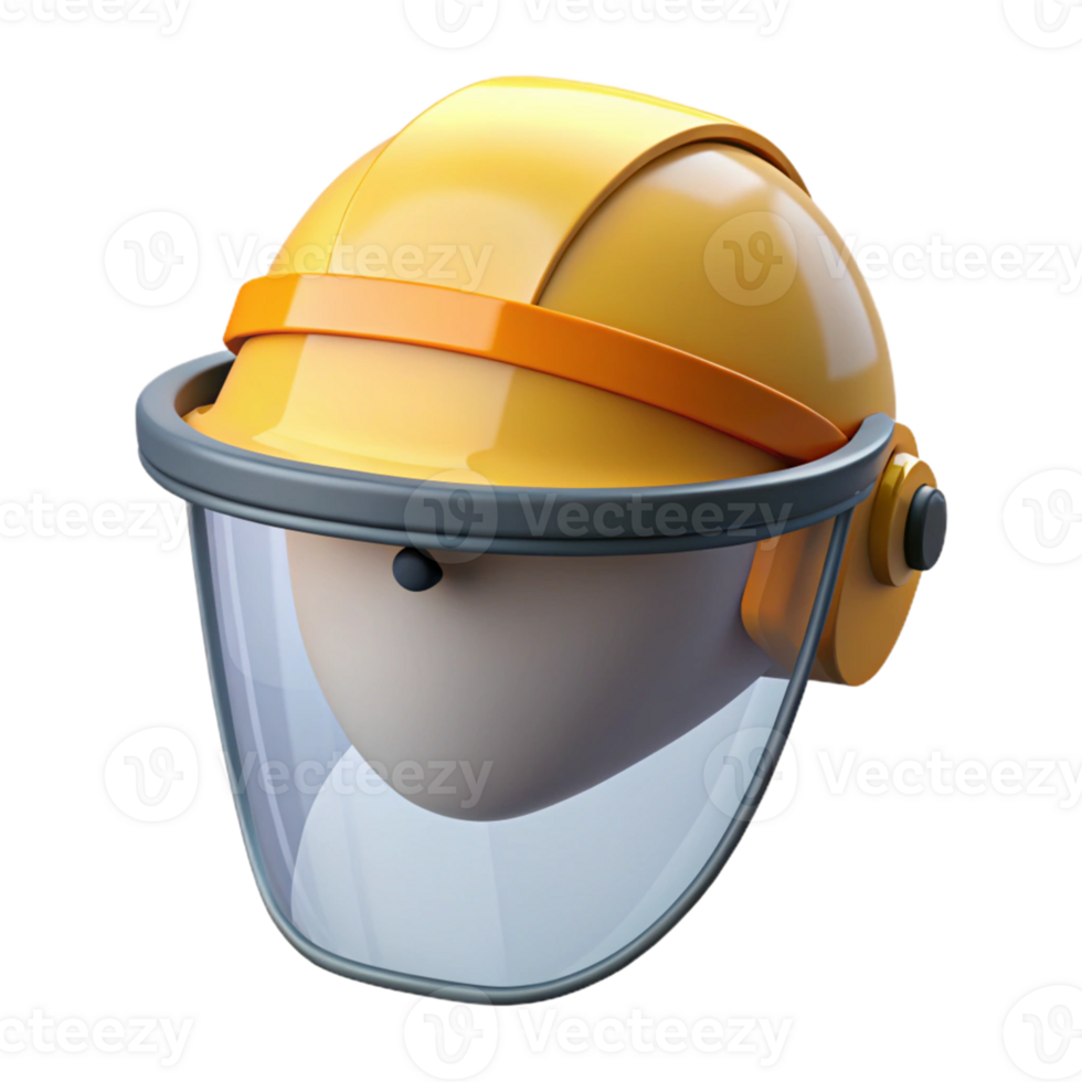 3D Illustration Yellow Hard Hat Safety Gear png