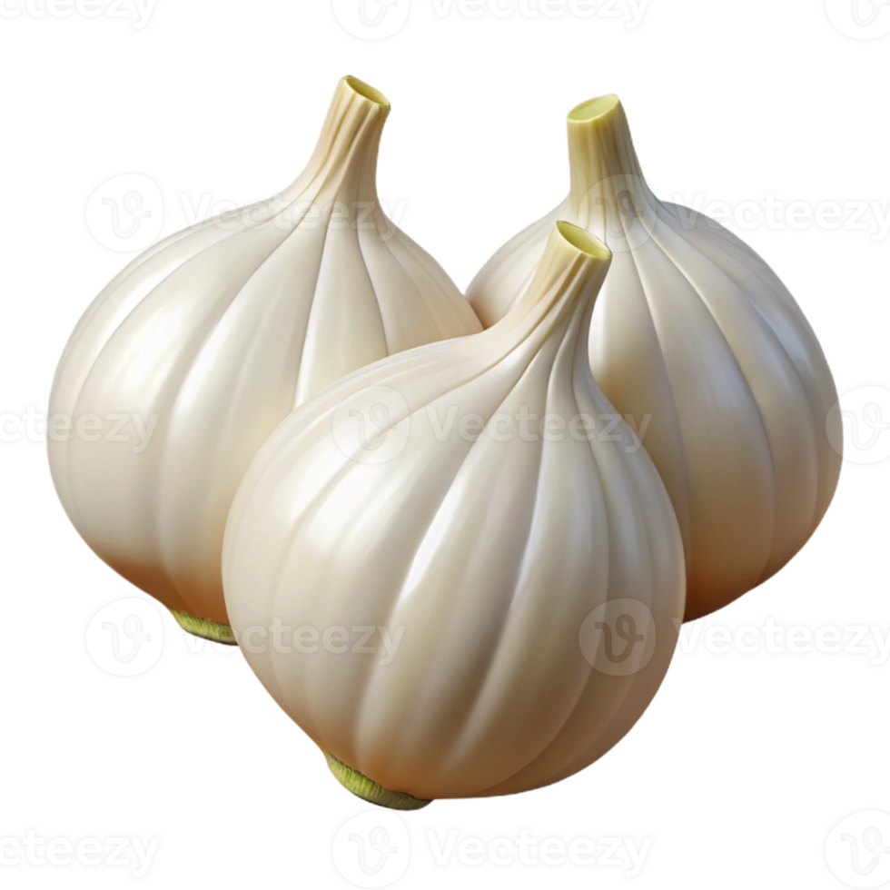 3D Render of Garlic Bulbs png